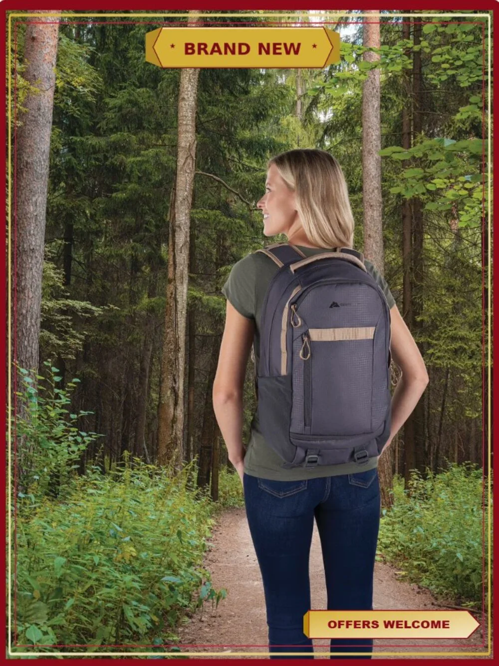 Ozark Trail 20L Polyester Cedar Daypack Backpack with Padded Laptop Compartment
